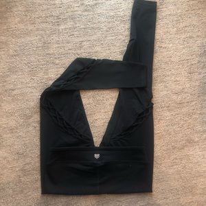 Black Yoga Leggings w/Wraparound Design (S)